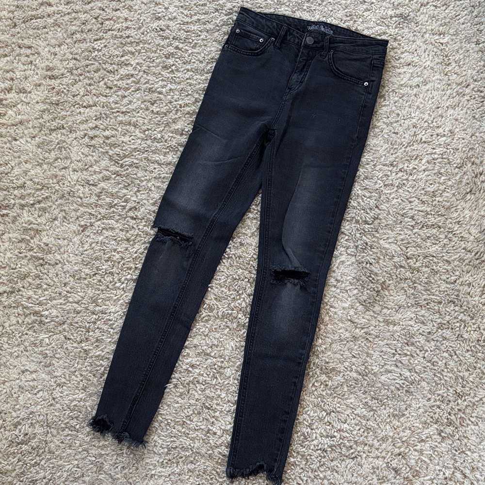 Wild Fable Black Distressed Skinny Jeans